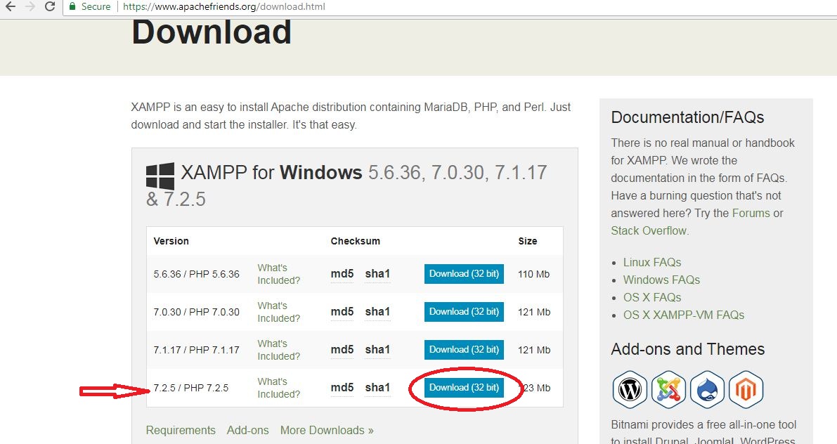 Download Xampp