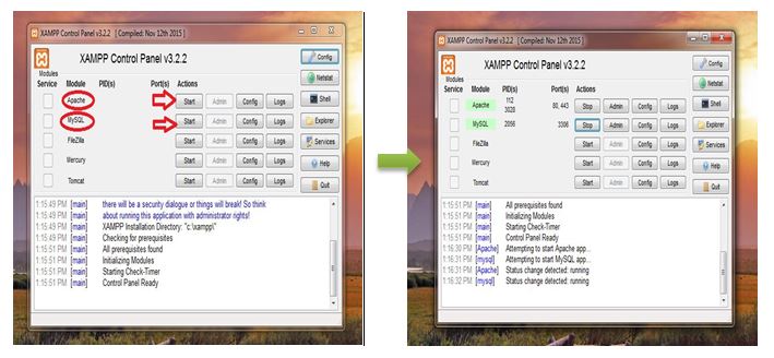 Start Xampp